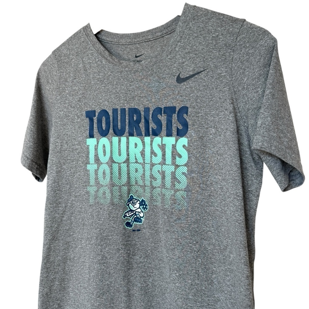 Nike Asheville Tourists Women’s XL Gray Dri-FIT Graphic T-Shirt Casual Baseball